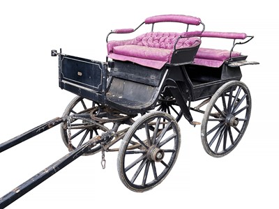 Lot 390 - A Swedish four-wheeled carriage or phaeton,...