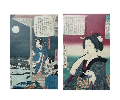 Lot 238 - A pair of Japanese original woodblock prints...