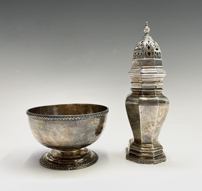 Lot 38 - A silver vase form sugar dredger by Edward...
