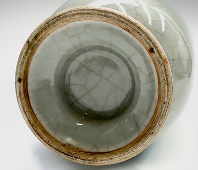 Lot 302 - A Chinese longquan celadon vase, 20th century,...