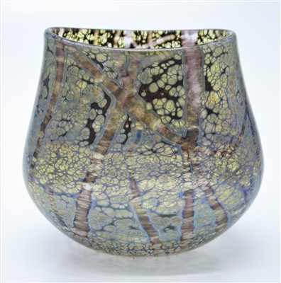 Lot 1345 - A Norman Stuart Clarke art glass vase, signed...