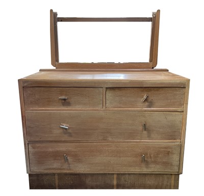 Lot 3081 - A 1930s/40s limed oak dressing table with...