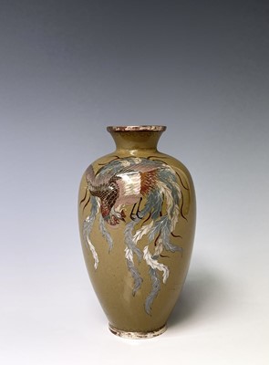 Lot 338 - A Japanese cloisonne enamel decorated with a...