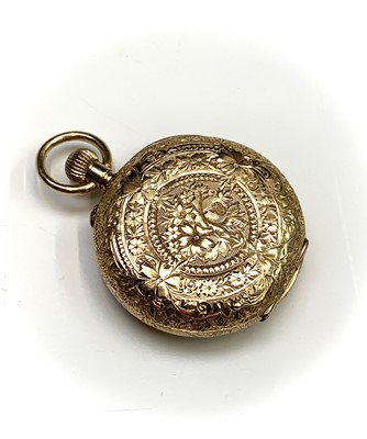 Lot 22 - An 18ct gold cased half-hunter keyless fob...