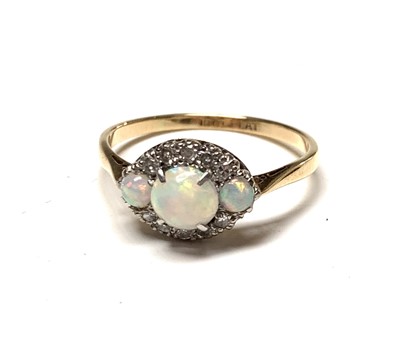 Lot 197 - An 18ct gold and platinum navette ring set...