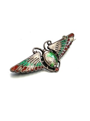 Lot 198 - A Charles Horner enamel brooch Chester 1907 44mm