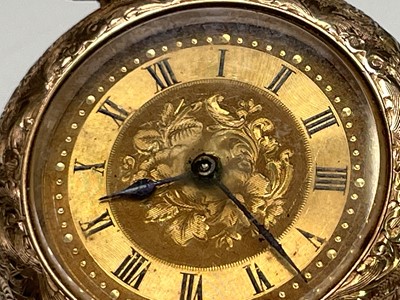 Lot 3 - A 12ct ladies gold keyless open face fob watch...