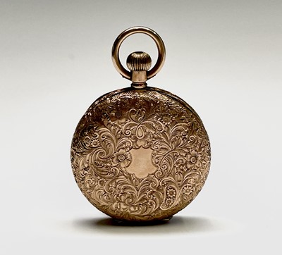 Lot 3 - A 12ct ladies gold keyless open face fob watch...