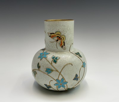 Lot 823 - A Royal Worcester Aesthetic movement vase,...