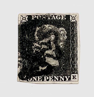 Lot 422 - Penny Black 4 margin example with slightly...