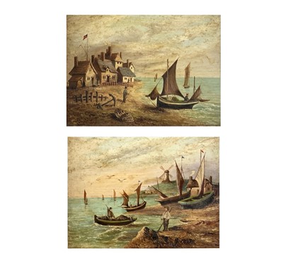 Lot 1084 - English Provincial School A pair of late19th...