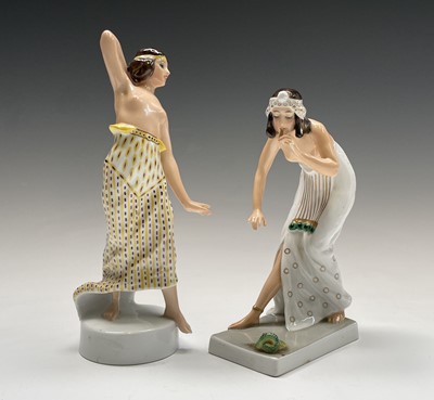 Lot 879 - A Rosenthal porcelain figure of a snake...