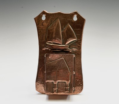 Lot 10 - A Herbert Dyer (1898-1974) copper wall mounted...