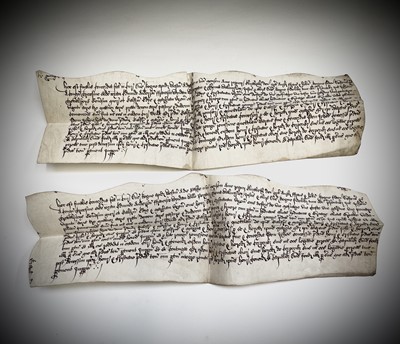 Lot 41 - ENYS-GALPIN Two rare Elizabethan Indentures...
