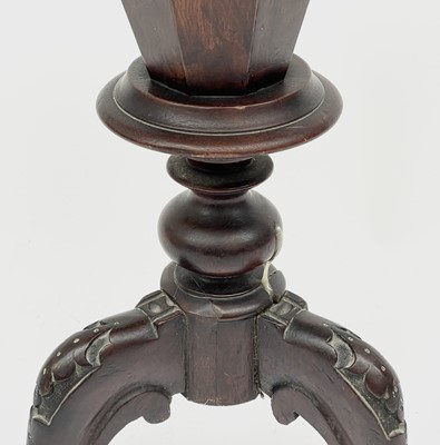Lot 3173 - A Victorian walnut octagonal sewing table,...