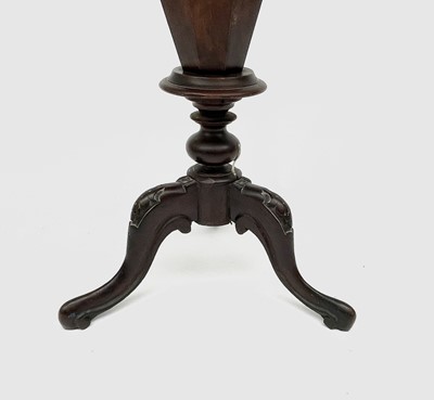 Lot 3173 - A Victorian walnut octagonal sewing table,...