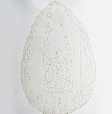 Lot 2813 - Wedding Attire - A circa 1930s tulle wedding...