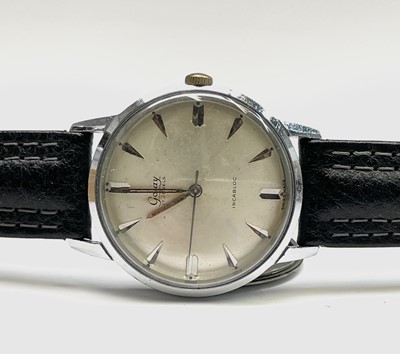 Lot 13 - A gentleman's Golay nickel-plated wrist watch...