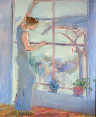 Lot 58 - Rose HILTON Across the Bay (Val) Oil on canvas...