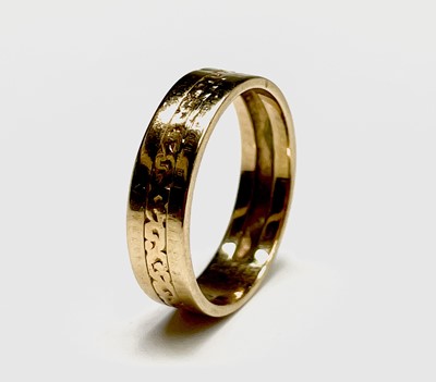 Lot 222 - A 22ct gold band 5.3gm Size Q