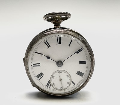 Lot 23 - A Victorian chased silver cased small open...
