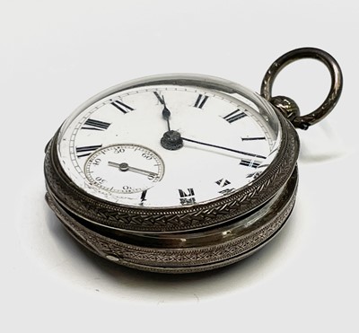 Lot 23 - A Victorian chased silver cased small open...