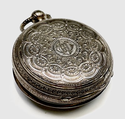 Lot 23 - A Victorian chased silver cased small open...