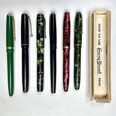 Lot 245 - Five Conway fountain pens, including a Conway...