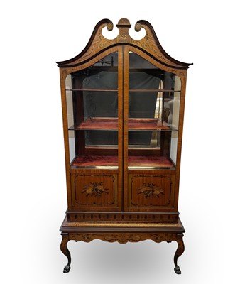 Lot 3171 - A Sheraton revival inlaid satinwood display...