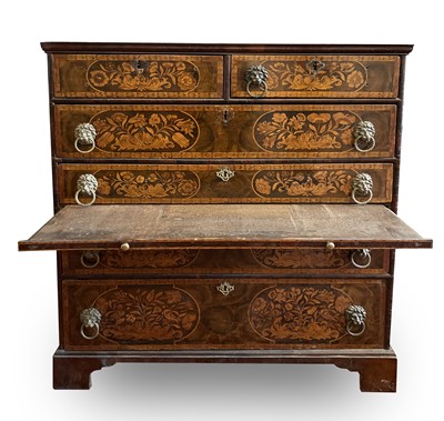 Lot 3145 - A William and Mary marquetry inlaid laburnum...