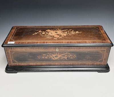 Lot 188 - A Swiss music box, circa 1880, playing eight...