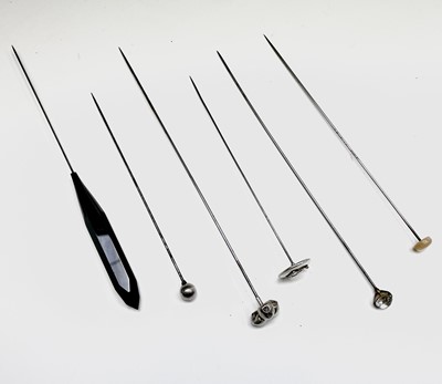 Lot 264 - A sterling silver Isle of Man hatpin, a hatpin...