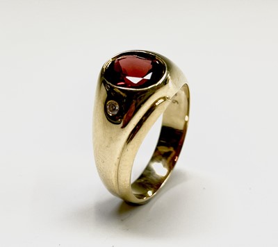 Lot 357 - A ring (electronic test suggests 14ct) set...