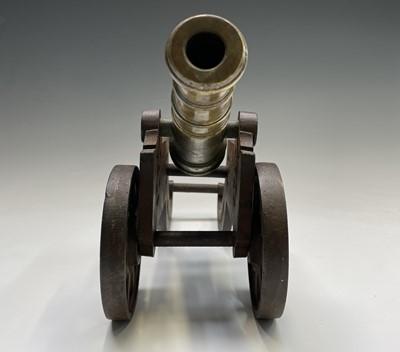 Lot 464 - A bronze and steel ships signal cannon, 19th...