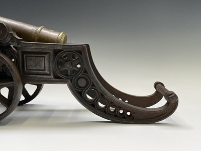 Lot 464 - A bronze and steel ships signal cannon, 19th...