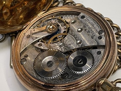Lot 25 - A Waltham Seven Jewels half hunter keyless...