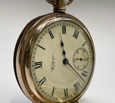 Lot 25 - A Waltham Seven Jewels half hunter keyless...