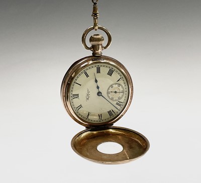 Lot 25 - A Waltham Seven Jewels half hunter keyless...