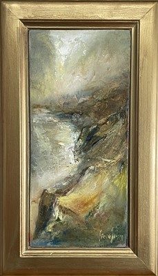 Lot 34 - Steve SLIMM (1953) Towards Prussia Cove from...
