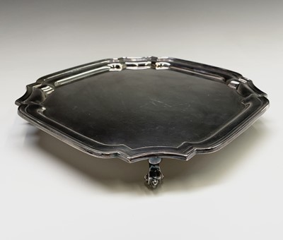 Lot 55 - A square silver tray by A Chick & Sons Ltd...