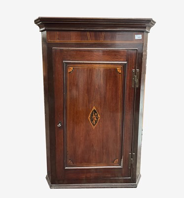 Lot 3269 - A George III mahogany and inlaid hanging...