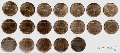 Lot 44C - 1933 Halfpennies x 19 All e/f to Unc.
