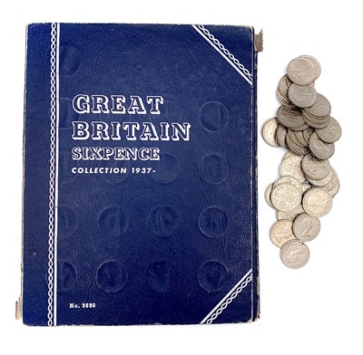 Lot 29M - GB Sixpence coins - Whitmans Folder containing...