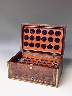 Lot 39W - Victorian Brass Bound and Brass inlaid 3 tier...