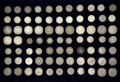 Lot 43U - Switzerland. Lot comprises 82 0.835 silver and...