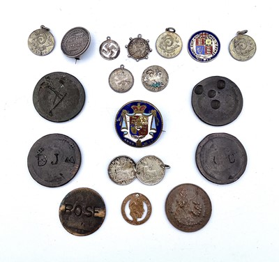 Lot 44L - Enamelled Coins / Coin Jewellery / Sweetheart...