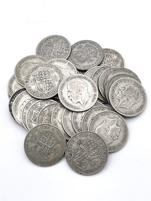 Lot 36P - Silver Halfcrowns pre 1947 King George V £4.00...