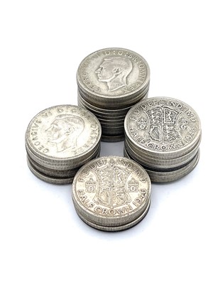 Lot 36Q - Silver Halfcrowns pre 1947 King George VI....