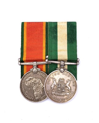 Lot 141 - South Africa Police Medal Pair. Comprises a...