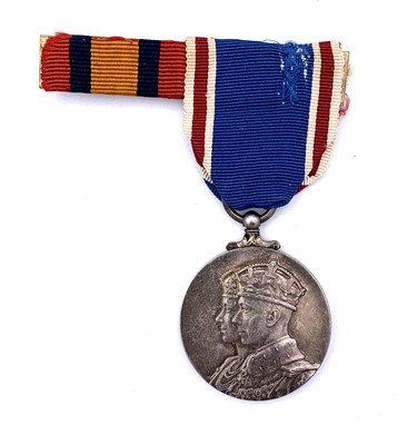 Lot 163 - 1937 GVI Jubilee Medal with paperwork showing...